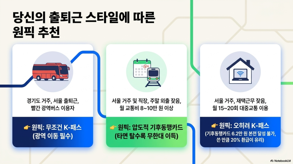K-패스 vs 기후동행카드 전격 비교